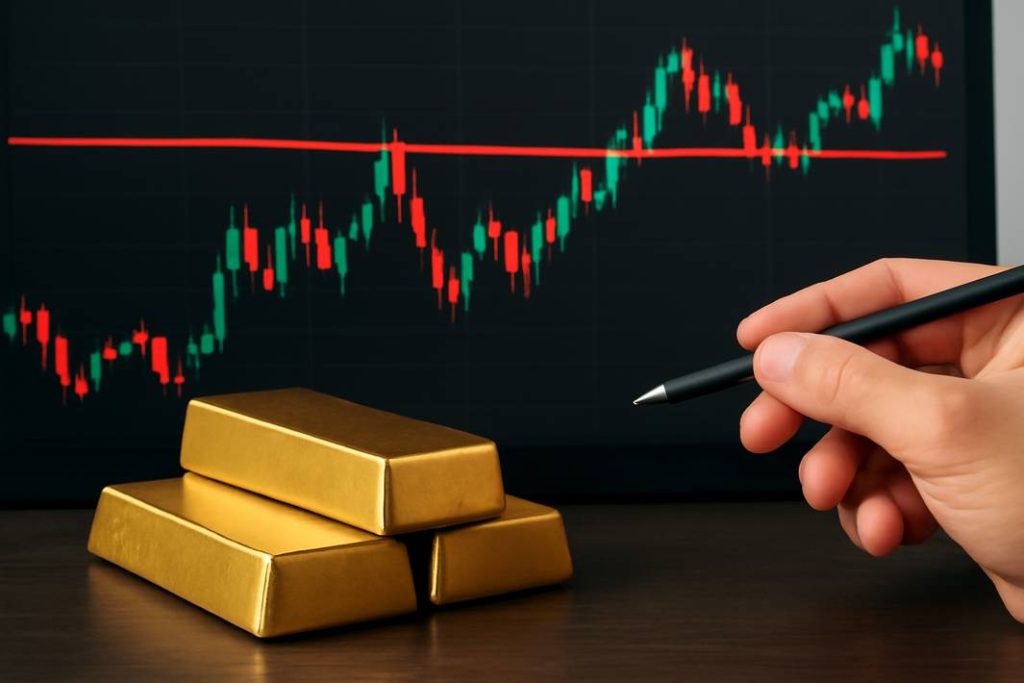 تحلیل تغییرات قیمت طلا در نزدیکی مقاومت کلیدی