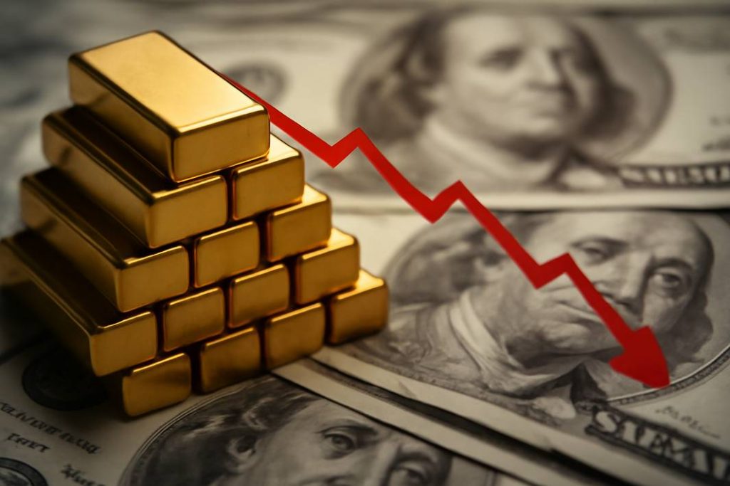 افت قیمت جهانی طلا به زیر 4400 دلار با افزایش پیش‌بینی‌های نرخ بهره فدرال