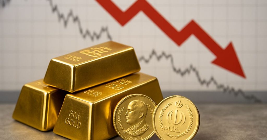 کاهش قیمت طلا و سکه در بازار ایران