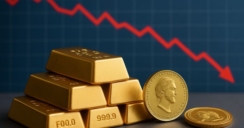 کاهش قیمت طلا و سکه در بازار امروز